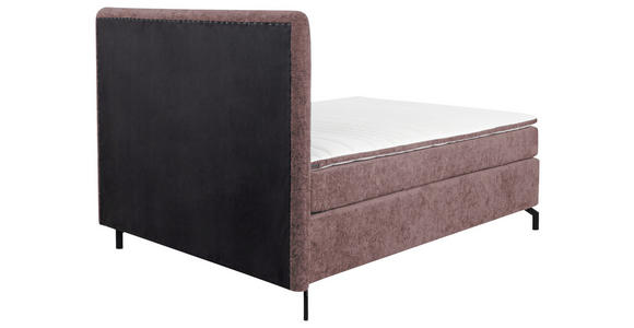 BOXSPRINGBETT 140/200 cm  in Altrosa  - Schwarz/Altrosa, Design, Textil/Metall (140/200cm) - Esposa