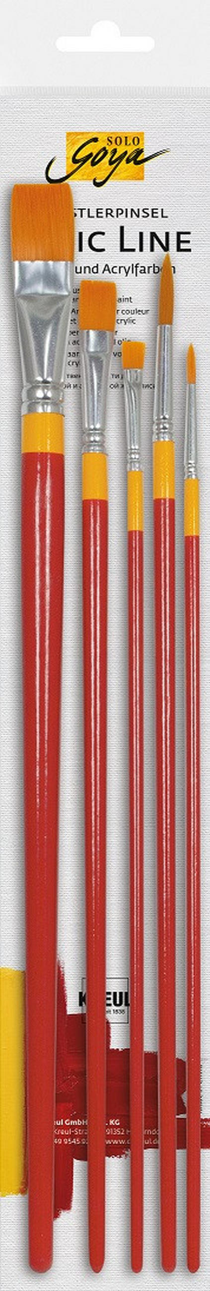 PINSELSET - Basics, Holz/Kunststoff (7/39.7cm)