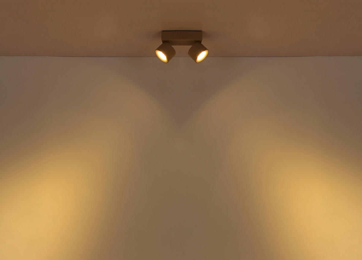 LED-STRAHLER 20.5/7.2/12 cm   - Transparent/Weiß, Design, Kunststoff/Metall (20.5/7.2/12cm) - Globo