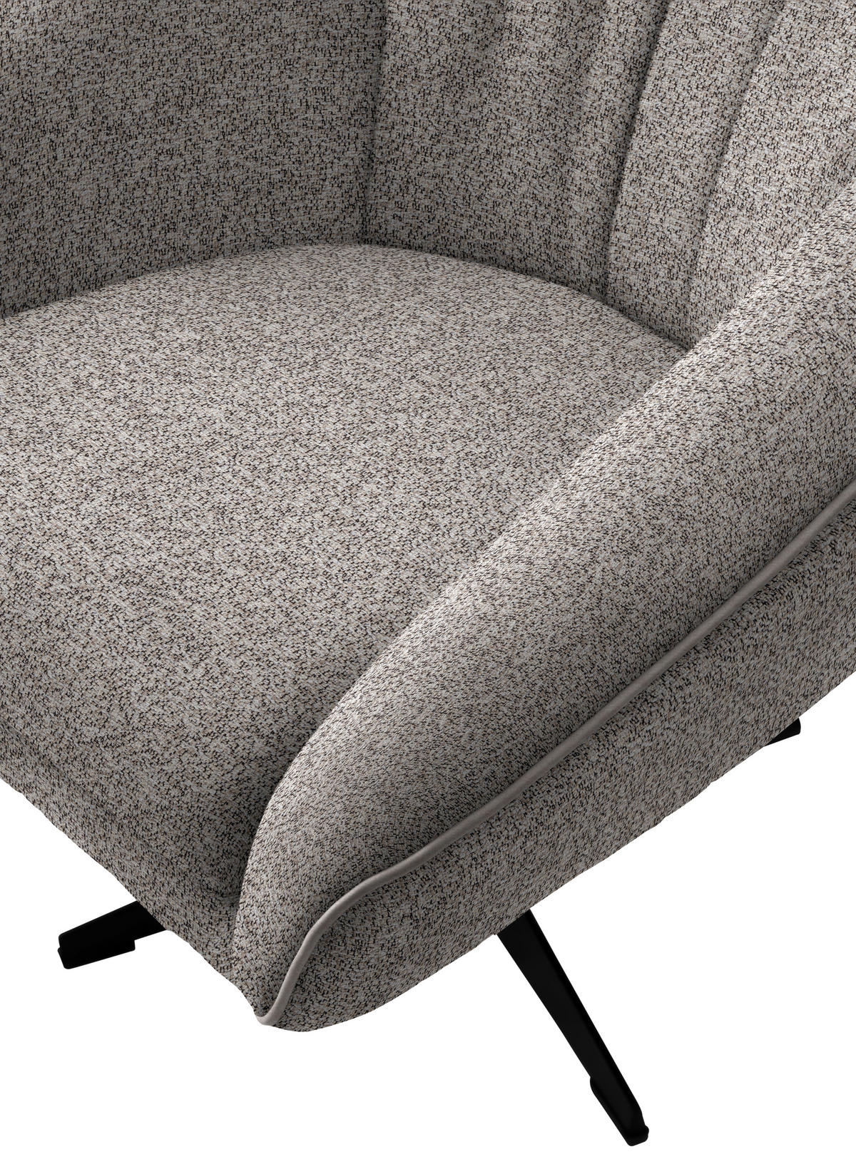 FÅTÖLJ i textil taupe  - svart/taupe, Design, metall/textil (80/78/80cm) - MID.YOU