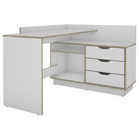 ECKSCHREIBTISCH 129/105/84 cm  in Weiß, Sonoma Eiche  - Weiß/Sonoma Eiche, MODERN, Holzwerkstoff (129/105/84cm) - MID.YOU