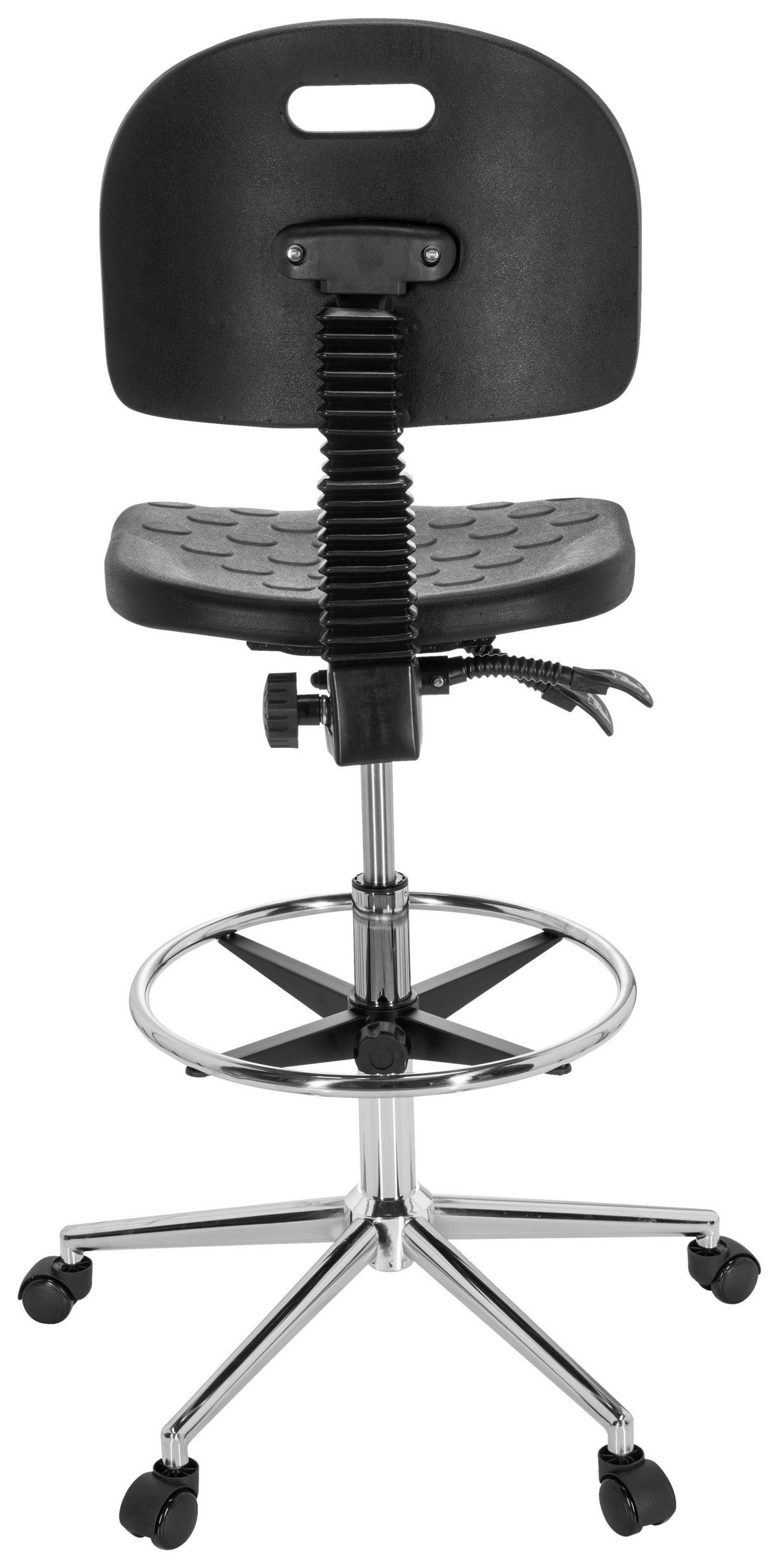 DREHSTUHL Schwarz  - Silberfarben/Schwarz, Basics, Kunststoff/Metall (45/91/61cm) - MID.YOU