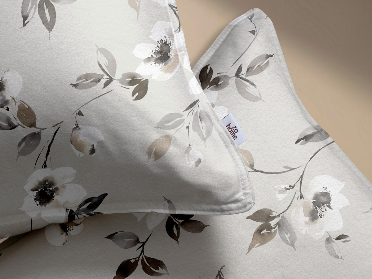 BETTWÄSCHE Ines Flanell 155/220 cm  - Grau, Basics, Textil (155/220cm)