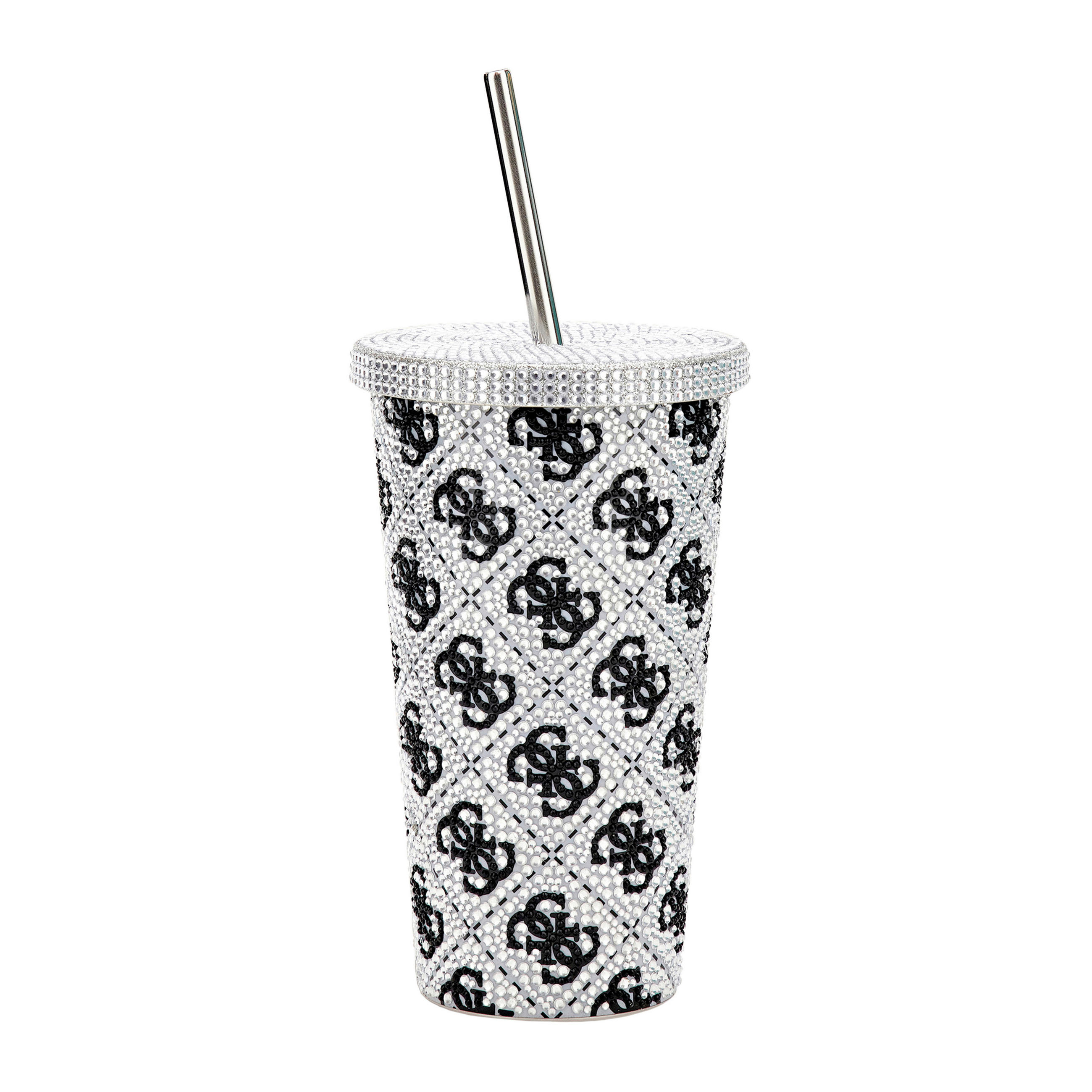 LONČEK ZA NA POT  PEONY   0,500 l       - srebrne barve, Konvencionalno, kovina/umetna masa (17cm) - Guess