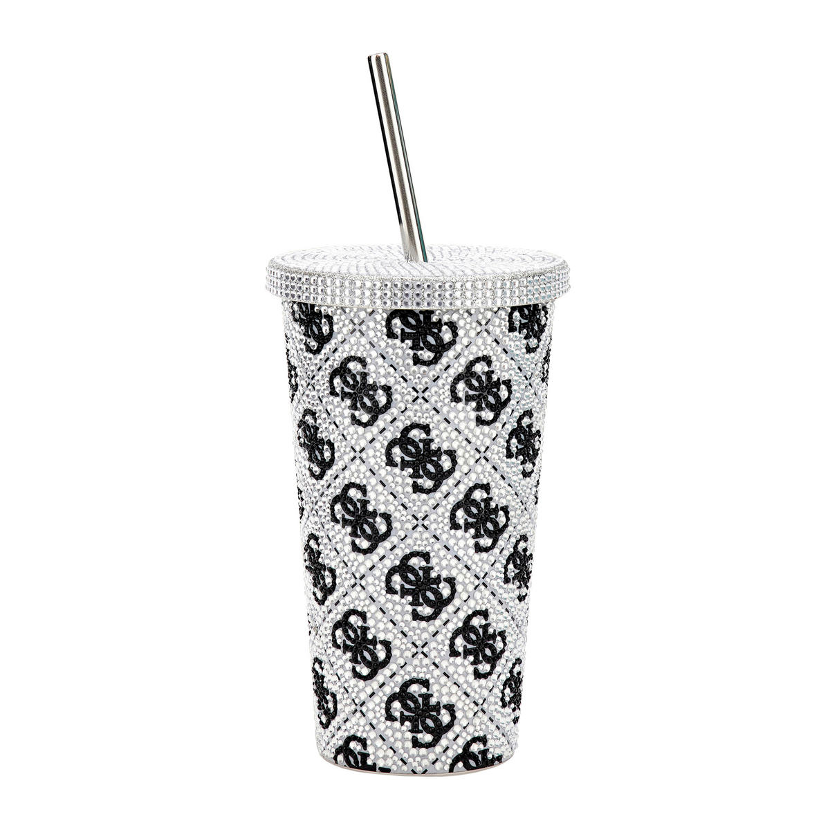 LONČEK ZA NA POT  PEONY   0,500 l       - srebrne barve, Konvencionalno, kovina/umetna masa (17cm) - Guess