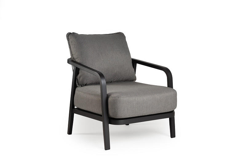 LOUNGESESSEL  - Anthrazit, Basics, Textil/Metall (74/69,5/76cm) - Tierra Outdoor