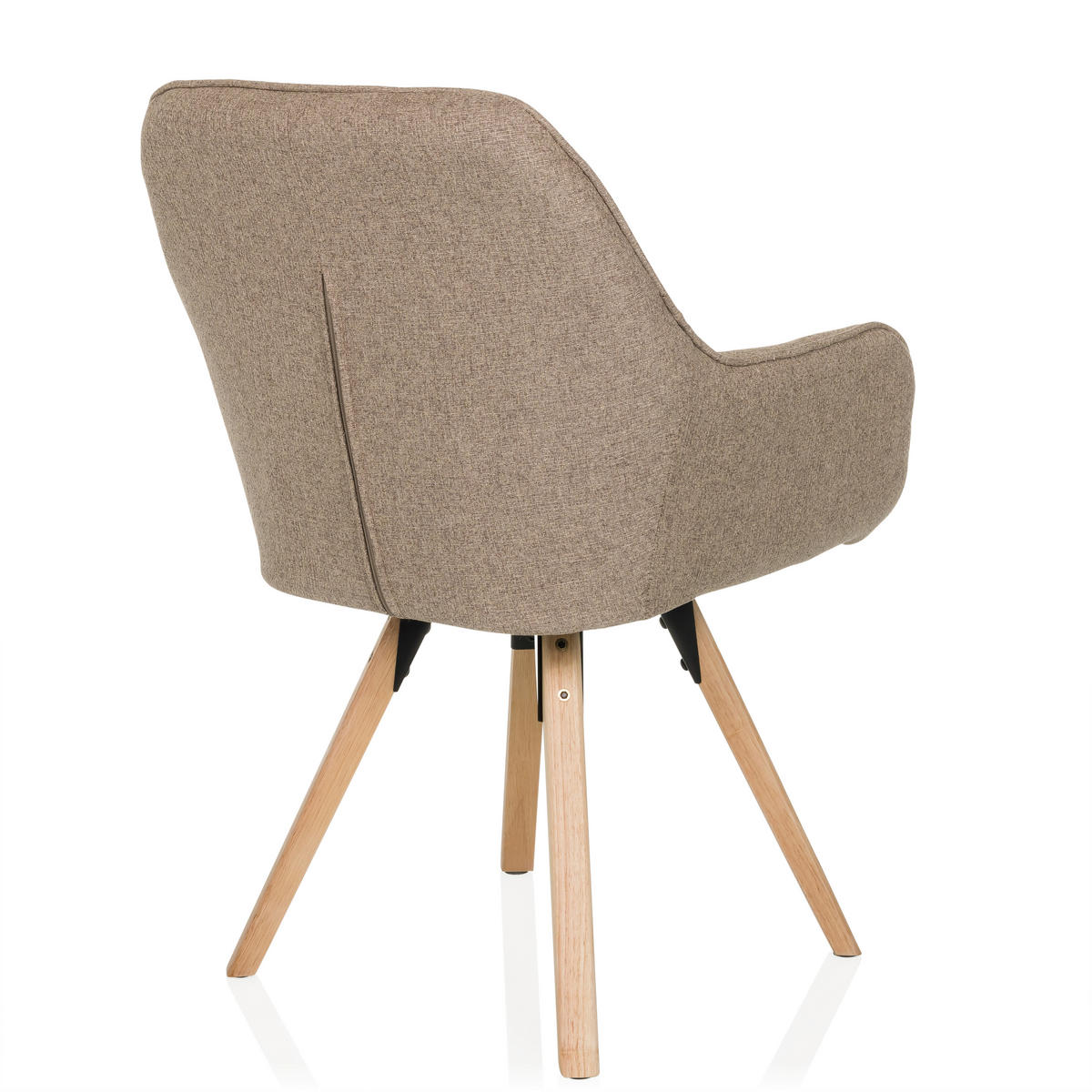 ARMLEHNSTUHL   Flachgewebe  Beige  - Beige/Buchefarben, MODERN, Holz/Textil (56/84/62cm) - MID.YOU