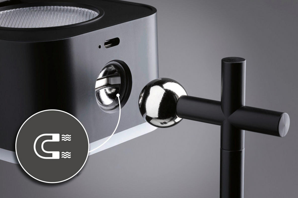 AKKU-TISCHLEUCHTE Varia Magnetic 11/13,8/37,2 cm   - Schwarz, Basics, Kunststoff/Metall (11/13,8/37,2cm) - Paulmann