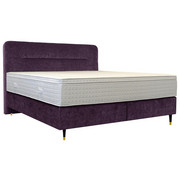 BOXSPRINGBETT 200/210 cm in Violett - Violett/Goldfarben, Design, Holz/Textil (200/210cm) - Elegando
