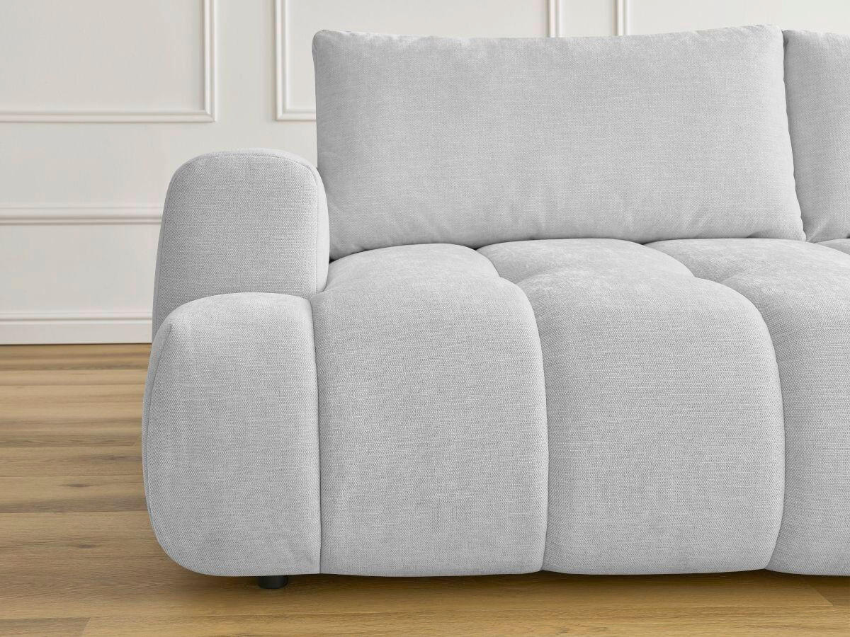 SCHLAFSOFA FUJI Leinenoptik Hellgrau  inkl.  - Hellgrau/Schwarz, MODERN, Kunststoff/Textil (251/113/88cm)