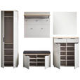 GARDEROBE 6-teilig in 265/197/19 cm - Kaschmir/Eichefarben, Design, Glas/Holzwerkstoff (265/197/19cm) - Voleo