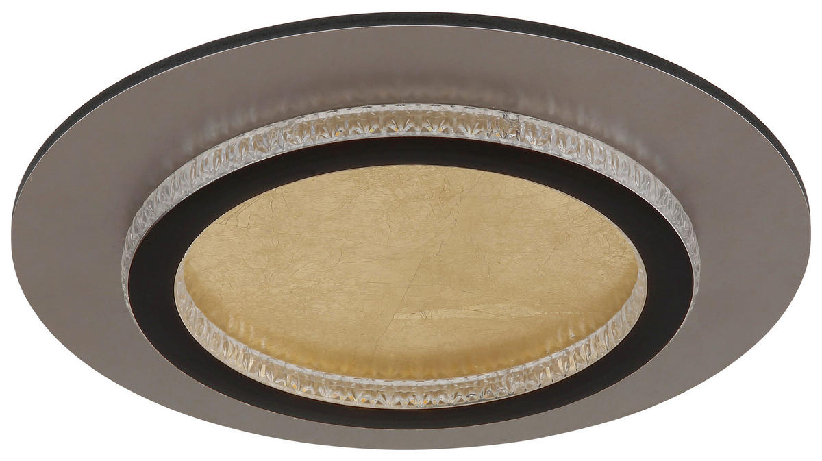 Plafonieră Cu Led  35/5,5 cm    - străveziu/auriu, Design, plastic/metal (35/5,5cm)