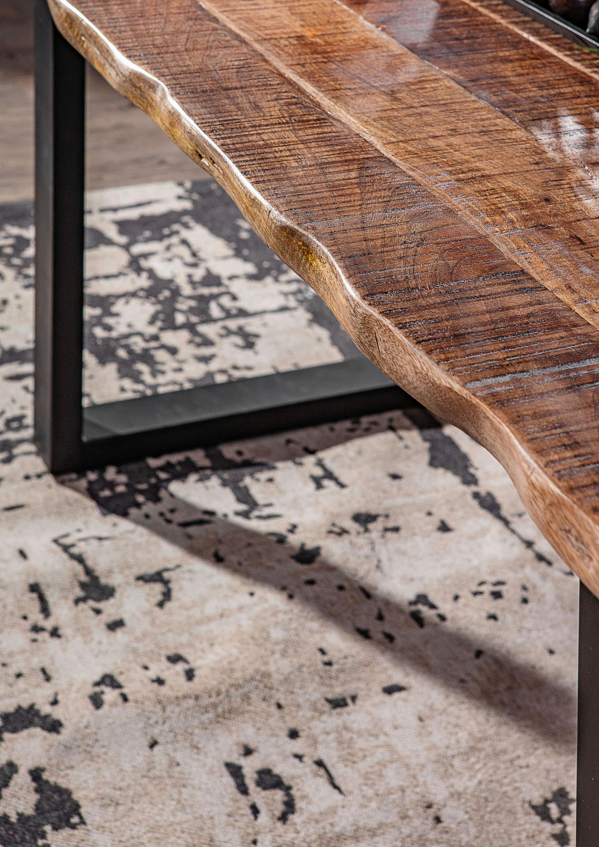 ESSTISCH in Holz 180/90/76 cm  - Schwarz/Naturfarben, Trend, Holz/Metall (180/90/76cm) - Landscape