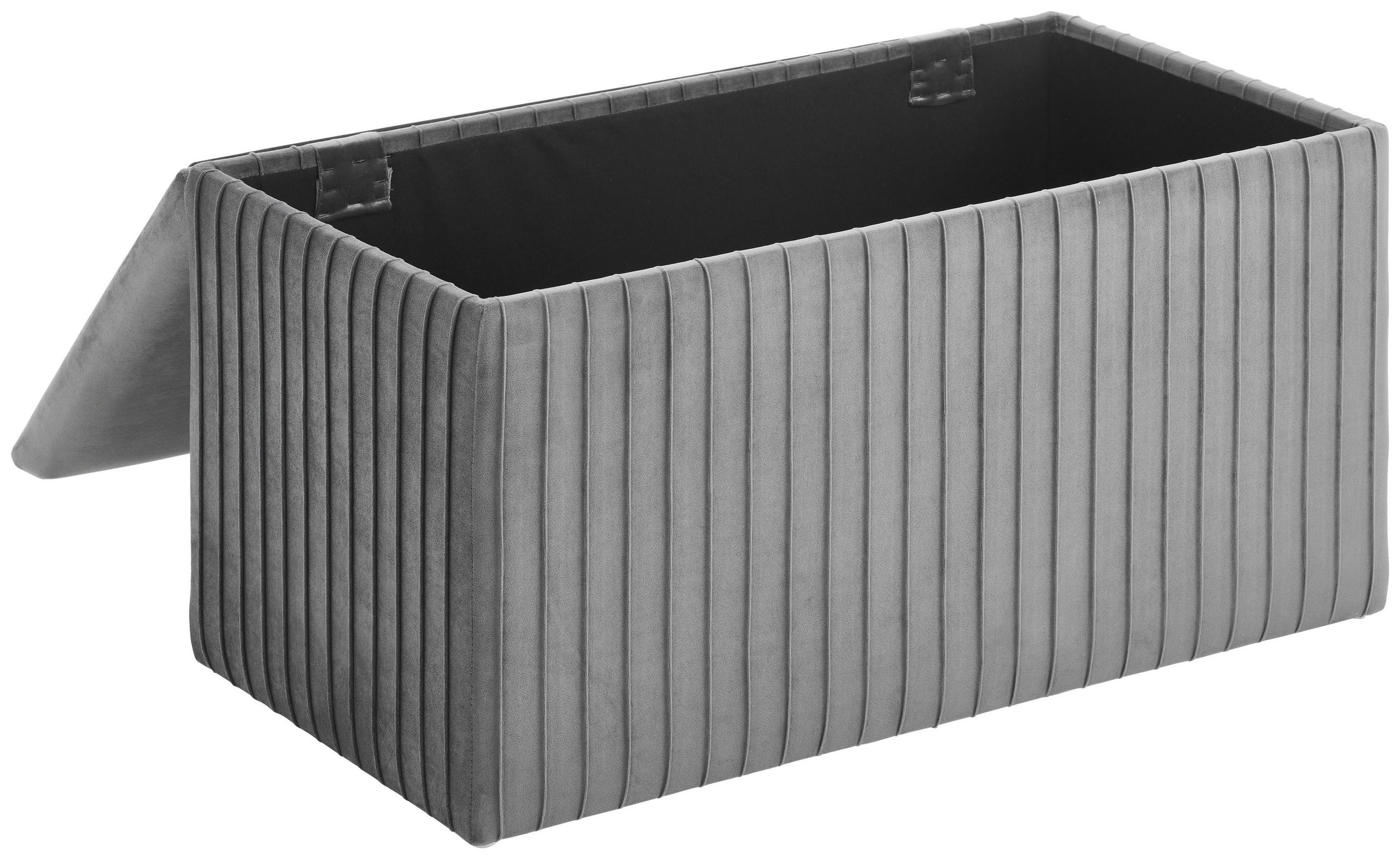 ÚLOŽNÝ BOX NA SEDENIE, drevo, textil, 75/40/40 cm - sivá, Trend, drevo/textil (75/40/40cm) - Xora