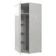 ECKKLEIDERSCHRANK 92/214/92 cm Weiß, Weiß Hochglanz  - Weiß Hochglanz/Weiß, Trend, Holzwerkstoff (92/214/92cm) - Carryhome