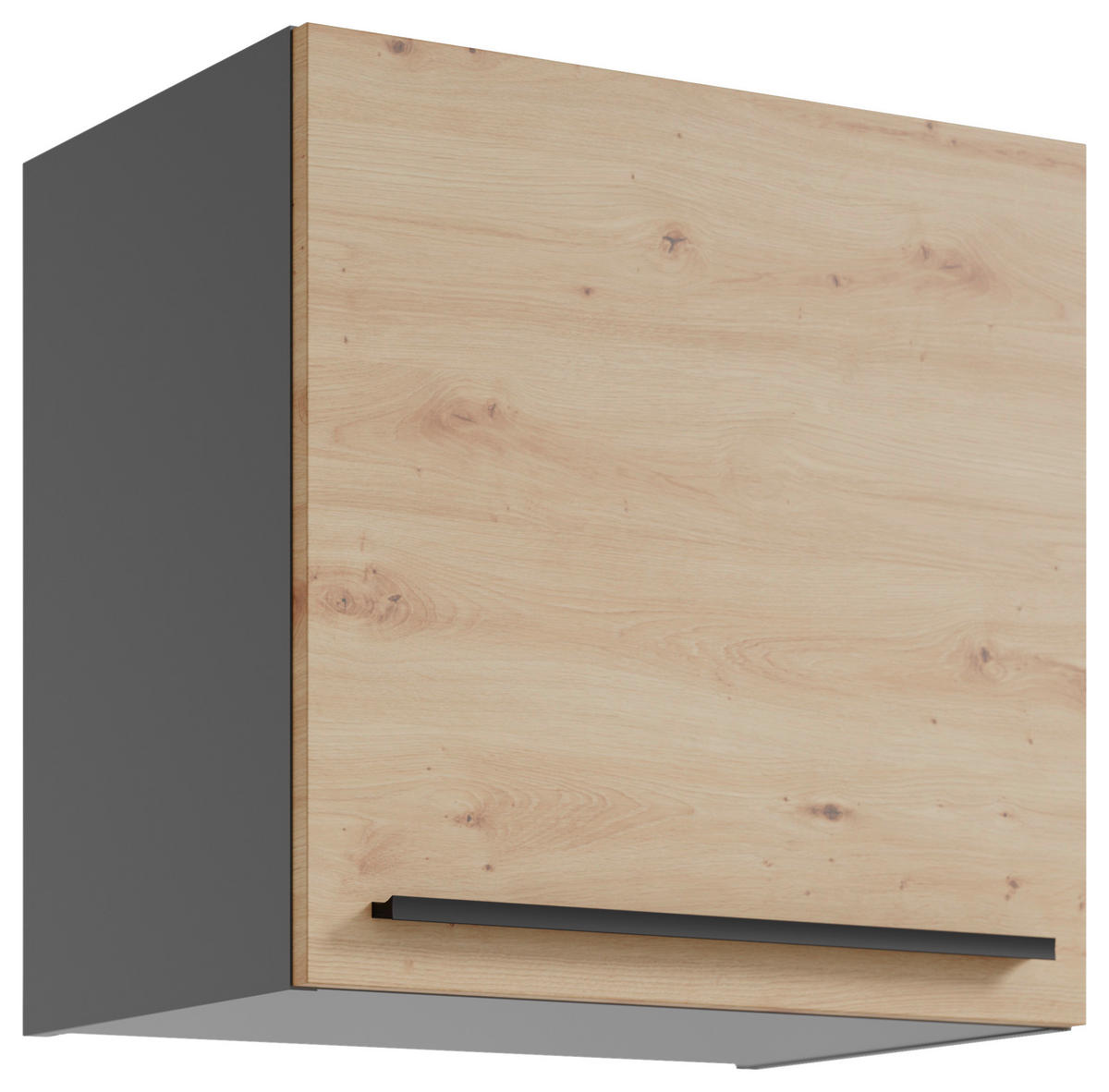 KÜCHENOBERSCHRANK 50/50/33 cm  in Anthrazit, Eiche Artisan  - Anthrazit/Schwarz, Design, Holzwerkstoff/Kunststoff (50/50/33cm) - MID.YOU
