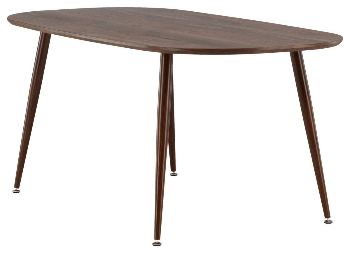 MATBORD i metall, trämaterial 180/90/75 cm   - mörkbrun, Design, metall/trämaterial (180/90/75cm) - Livetastic