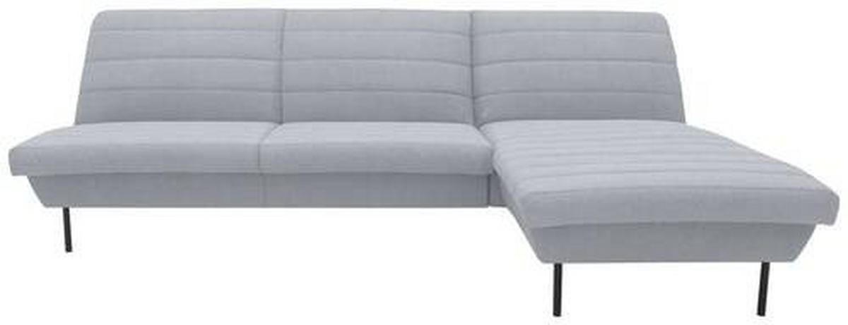 ECKSOFA in Webstoff Blau   - Blau/Schwarz, Design, Textil/Metall (274/92/168cm) - LOOKS by W.Joop