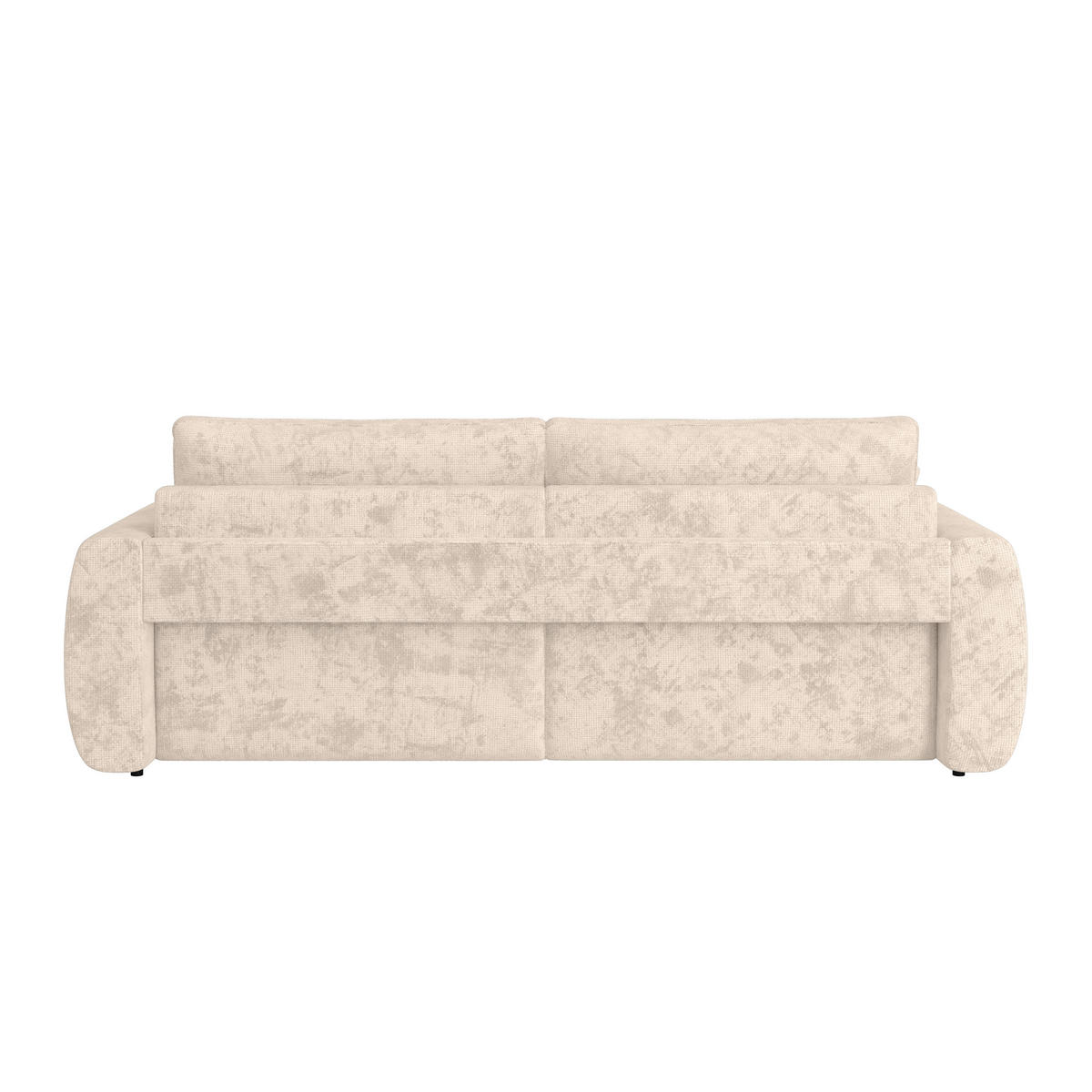 SCHLAFSOFA Webstoff Weiss  - Weiss/Schwarz, Modern, Holz/Textil (245/74-90/104cm) - MID.YOU