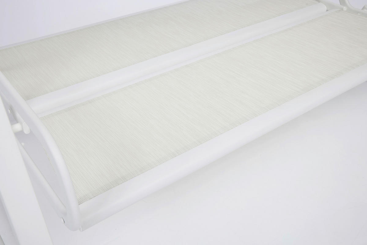 HOLLYWOODSCHAUKEL 169/189/228 cm Weiß, Beige  - Beige/Weiß, Basics, Textil/Metall (169/189/228cm) - Kettler