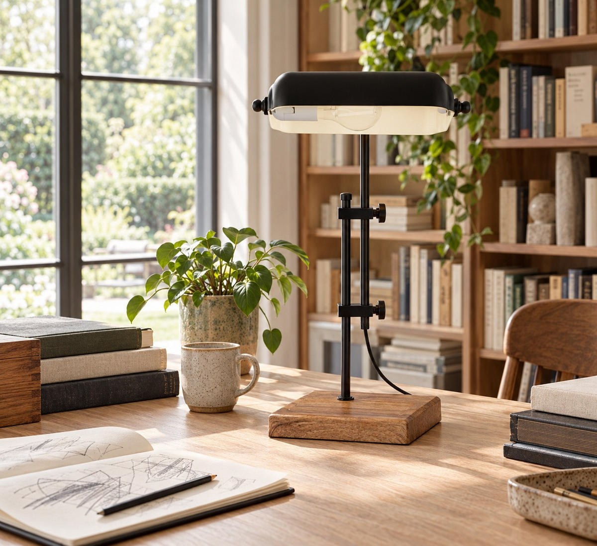 STOLNÍ LAMPA, 26,5/18,2/50 cm - Natur (26,5/18,2/50cm) - Globo