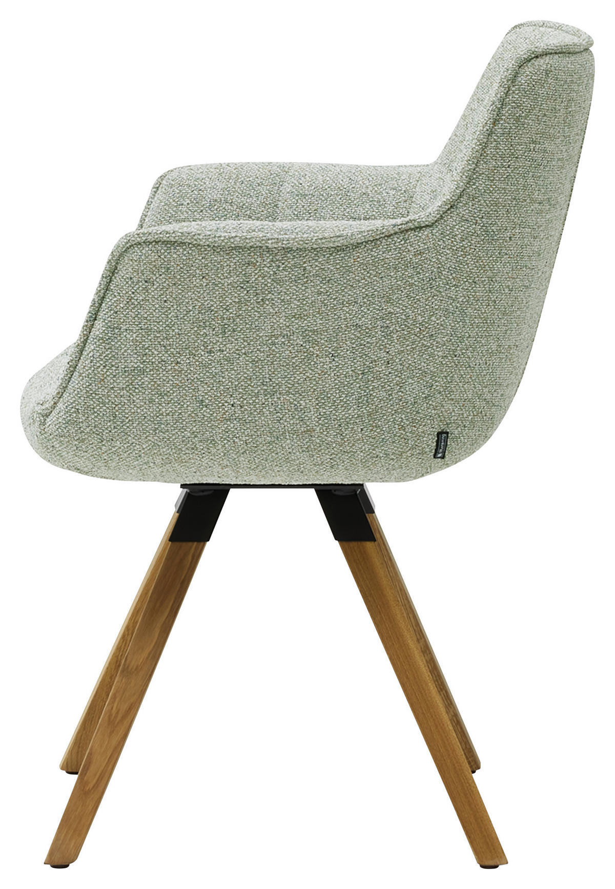ARMLEHNSTUHL  in Bouclé  - Eichefarben/Grün, KONVENTIONELL, Holz/Textil (67/85/60cm) - Musterring