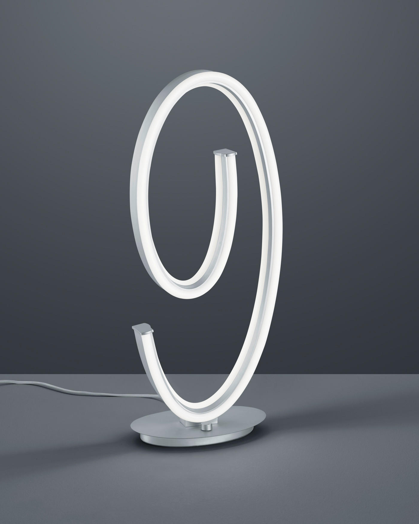 LED-TISCHLEUCHTE CINQUE   - Weiß/Nickelfarben, Design, Kunststoff/Metall (26/16/65cm) - Cinque