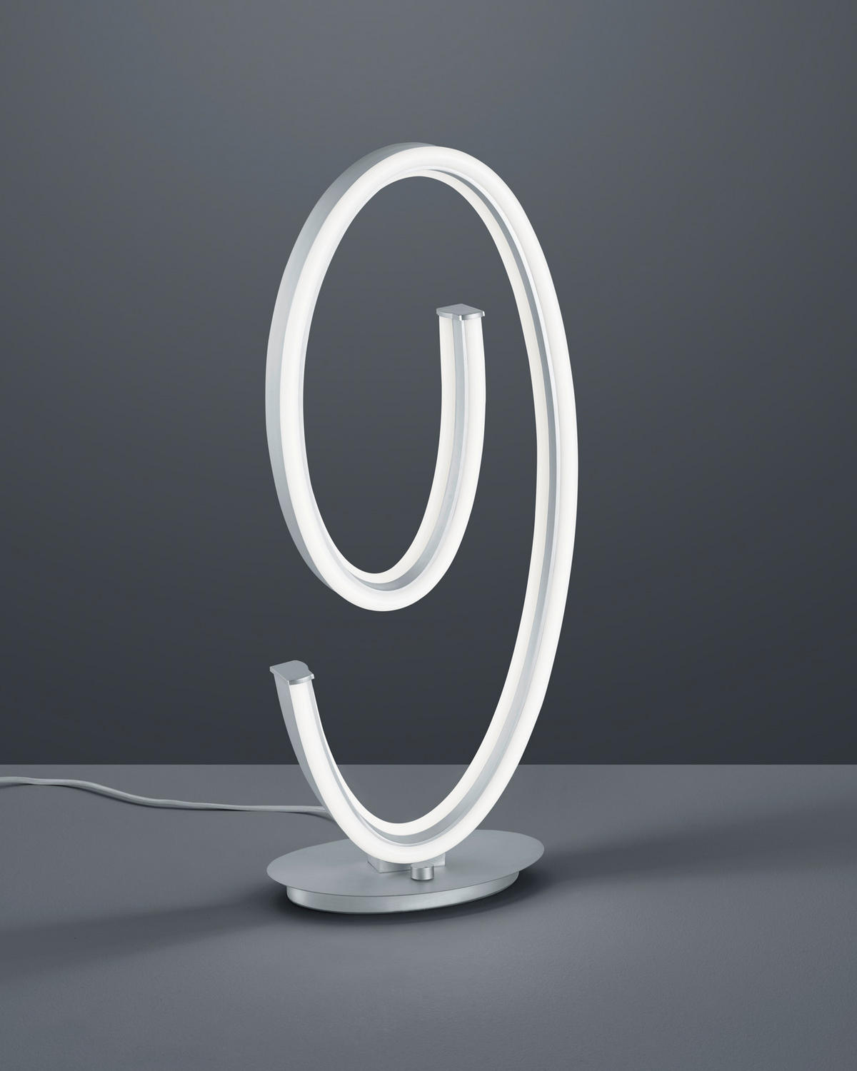 LED-TISCHLEUCHTE CINQUE   - Weiß/Nickelfarben, Design, Kunststoff/Metall (26/16/65cm) - Cinque