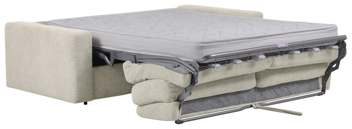 SCHLAFSOFA Flachgewebe Weiß  - Schwarz/Weiß, MODERN, Kunststoff/Textil (195/80/100cm) - Carryhome