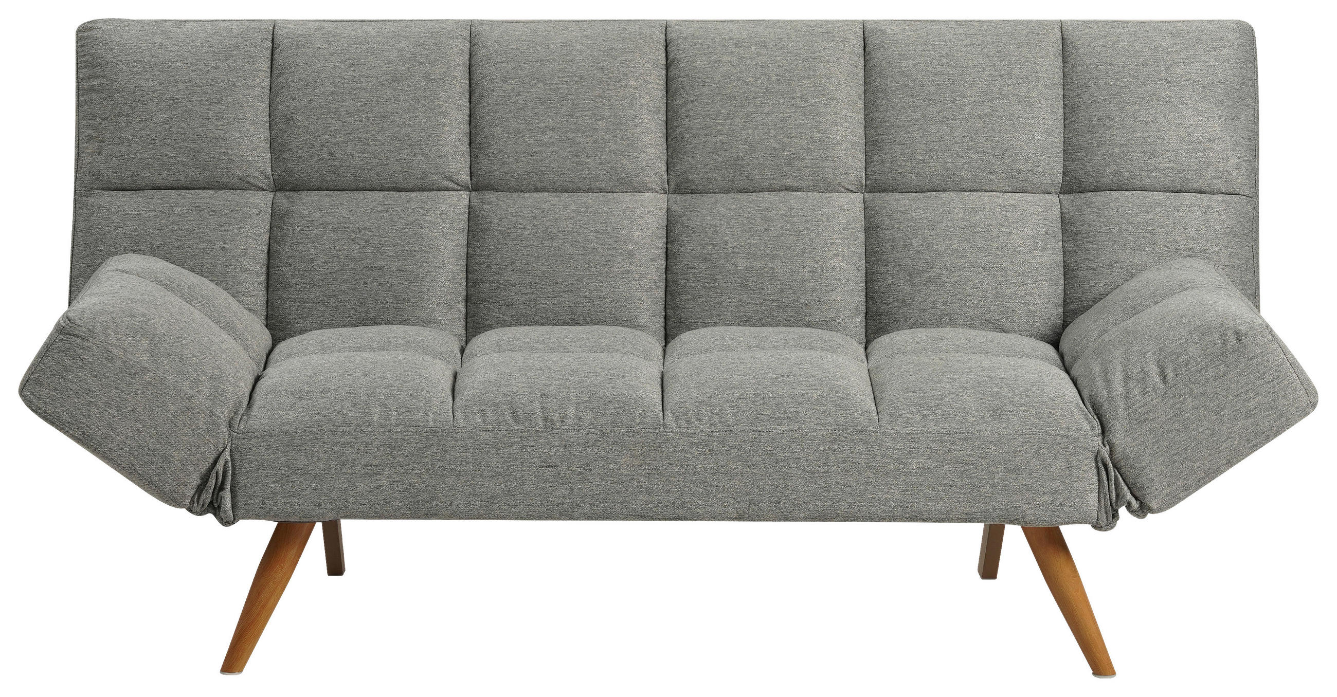 SCHLAFSOFA Webstoff Hellgrau  - Hellgrau/Naturfarben, Design, Textil/Metall (182/87/82cm) - Livetastic
