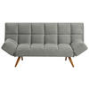 SCHLAFSOFA in Textil Hellgrau  - Hellgrau/Naturfarben, Design, Textil/Metall (182/87/82cm) - Livetastic