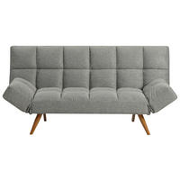 SCHLAFSOFA in Textil Hellgrau  - Hellgrau/Naturfarben, Design, Textil/Metall (182/87/82cm) - Livetastic