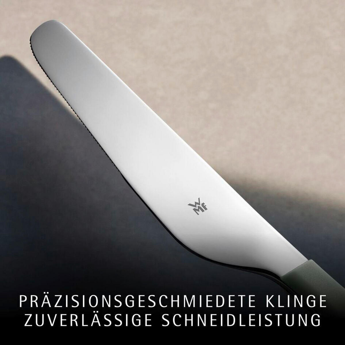 BESTECKSET Emotion 30-teilig Edelstahl  für 6 Personen  - Salbeigrün, Basics, Metall (12,5/12,5/25cm) - WMF
