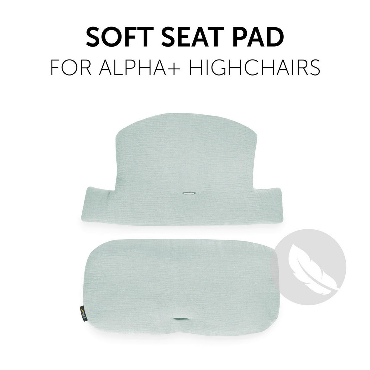 HOCHSTUHLEINLAGE HIGHCHAIRPAD SELECT  - Mintgrün, Basics, Textil (44/24cm) - Hauck