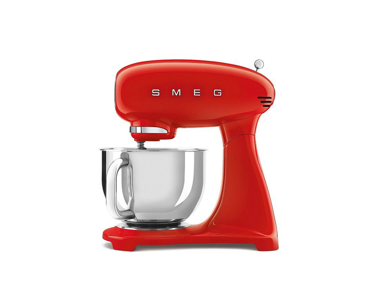 KÜCHENMASCHINE 50´S STYLE SMF05CREU  - Rot/Alufarben, Basics, Metall (40,2/37,8/22,1cm) - SMEG
