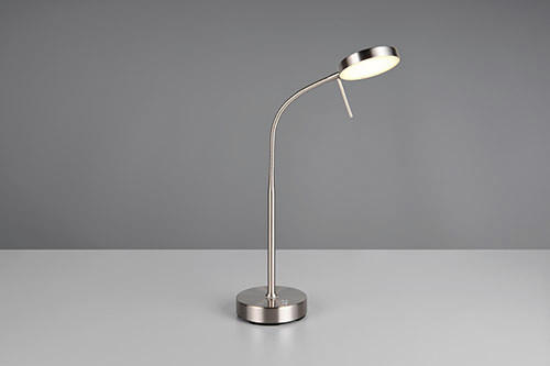 AKKU-TISCHLEUCHTE   - Nickelfarben, KONVENTIONELL, Metall (45/14/36cm)