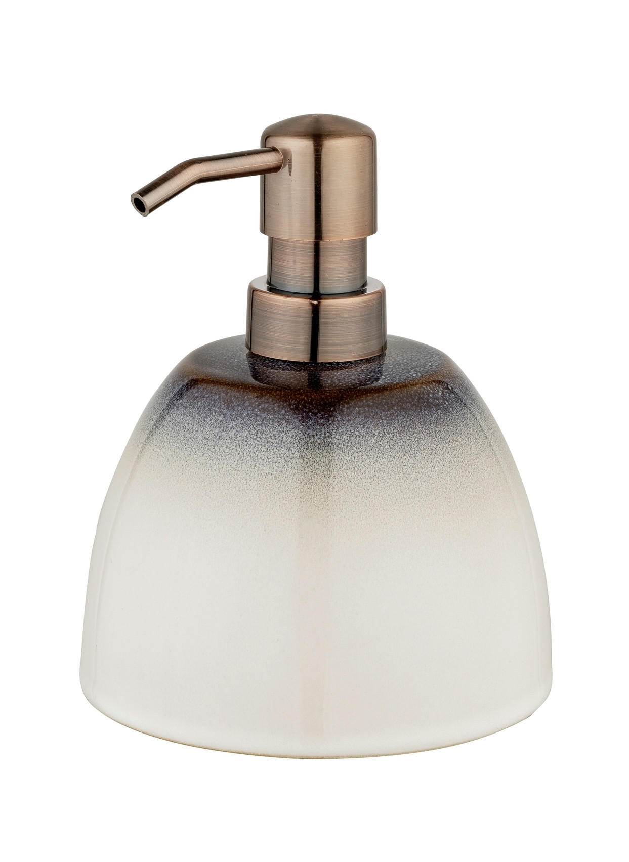 SEIFENSPENDER OSTETO  - Braun/Weiß, KONVENTIONELL, Keramik/Kunststoff (11/14/11cm) - Schöner Wohnen