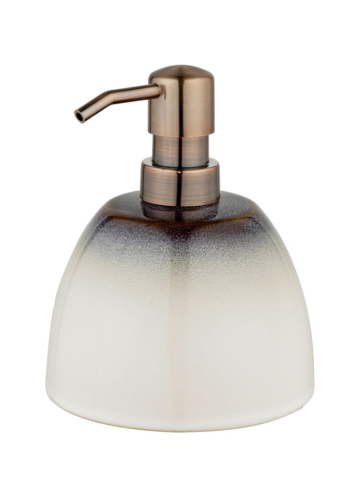 SEIFENSPENDER OSTETO  - Braun/Weiß, KONVENTIONELL, Keramik/Kunststoff (11/14/11cm) - Schöner Wohnen