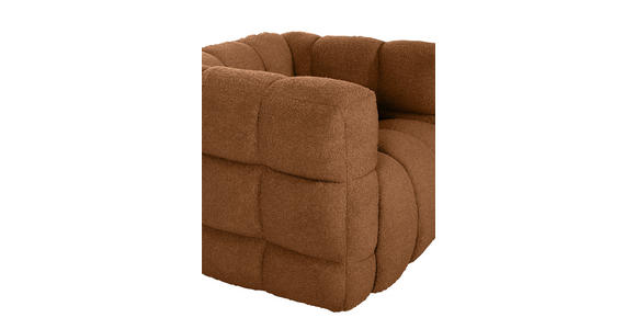 SESSEL in Flachgewebe Rostfarben - Rostfarben/Schwarz, KONVENTIONELL, Textil/Metall (97/71/87cm) - Carryhome