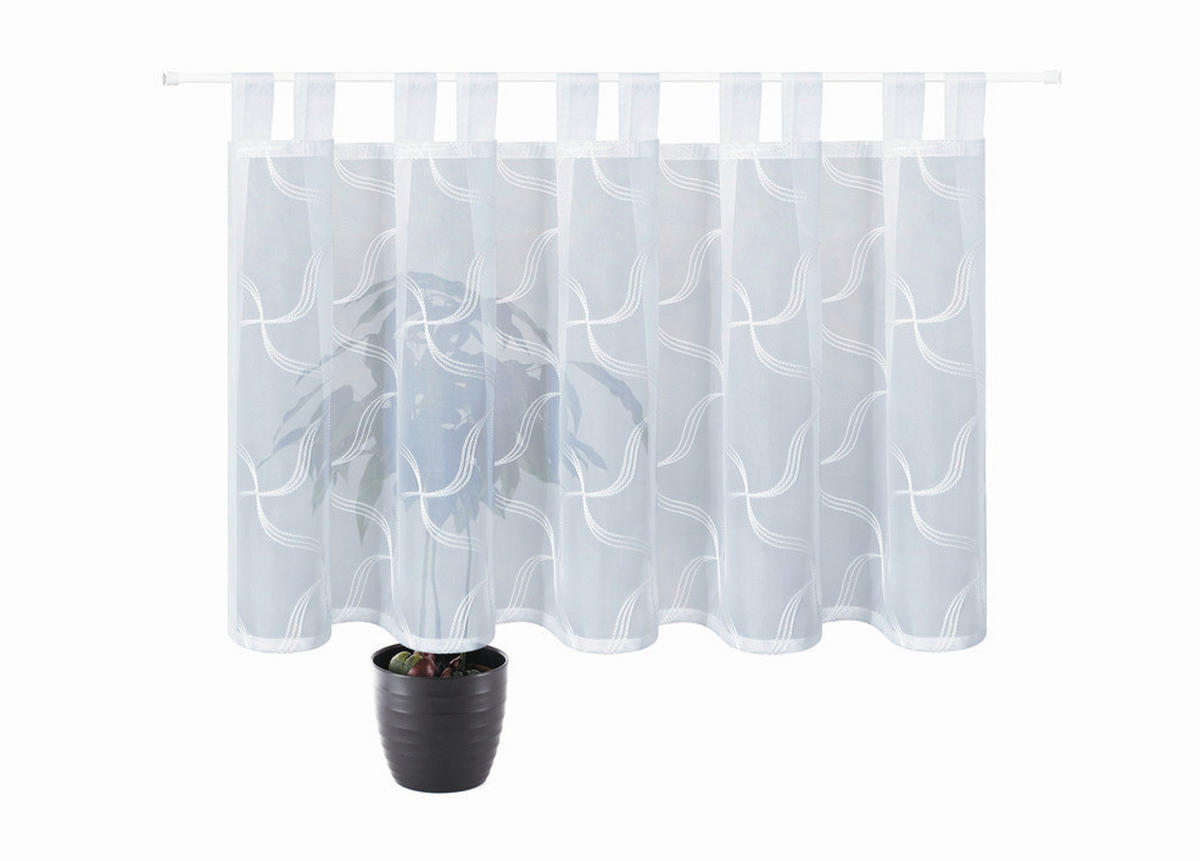 KURZGARDINE   150/50 cm   - Weiß, KONVENTIONELL, Textil (150/50cm)