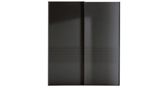 SCHWEBETÜRENSCHRANK 200/217/67 cm 3-türig Graphitfarben - Graphitfarben, Design, Holzwerkstoff/Metall (200/217/67cm) - Novel