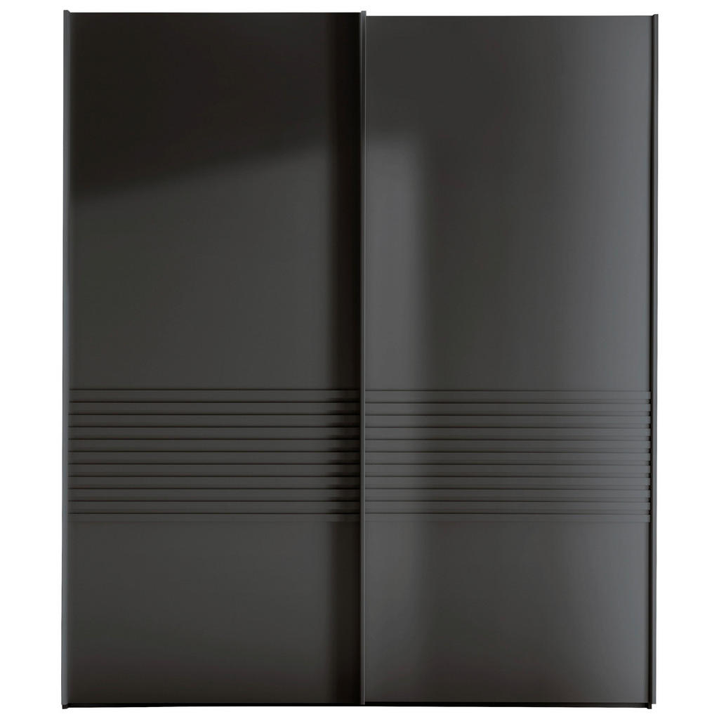 Thumbnail - Novel Schwebetürenschrank Lugano, Graphit, Holzwerkstoff, 6 Fächer, 200x217x67 cm, ISO 9001, Goldenes M, in verschiedene...