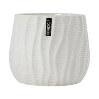 KVETNÍK keramika, 15/12/15 cm - biela, Basics, keramika (15/12/15cm)