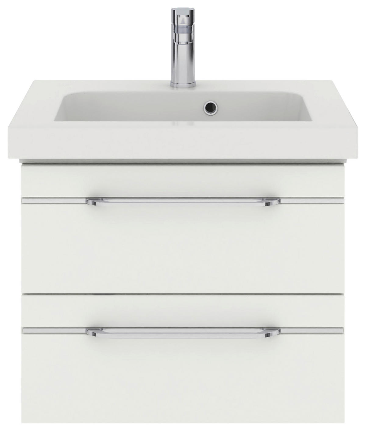 WASCHTISCHKOMBI 64,4 cm  - Chromfarben/Weiß Hochglanz, KONVENTIONELL, Holzwerkstoff/Stein (64,4cm) - Pelipal