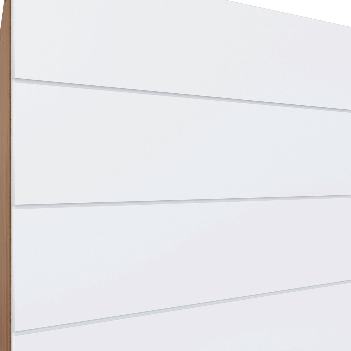KÜCHENBLOCK 300 cm   in Weiß, Eiche Wotan  - Eiche Wotan/Weiß, Design, Holzwerkstoff/Metall (300cm) - Held