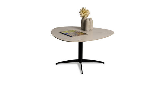 COUCHTISCH - Schwarz/Weiß, Design, Stein/Metall (40/40/35cm) - Xora