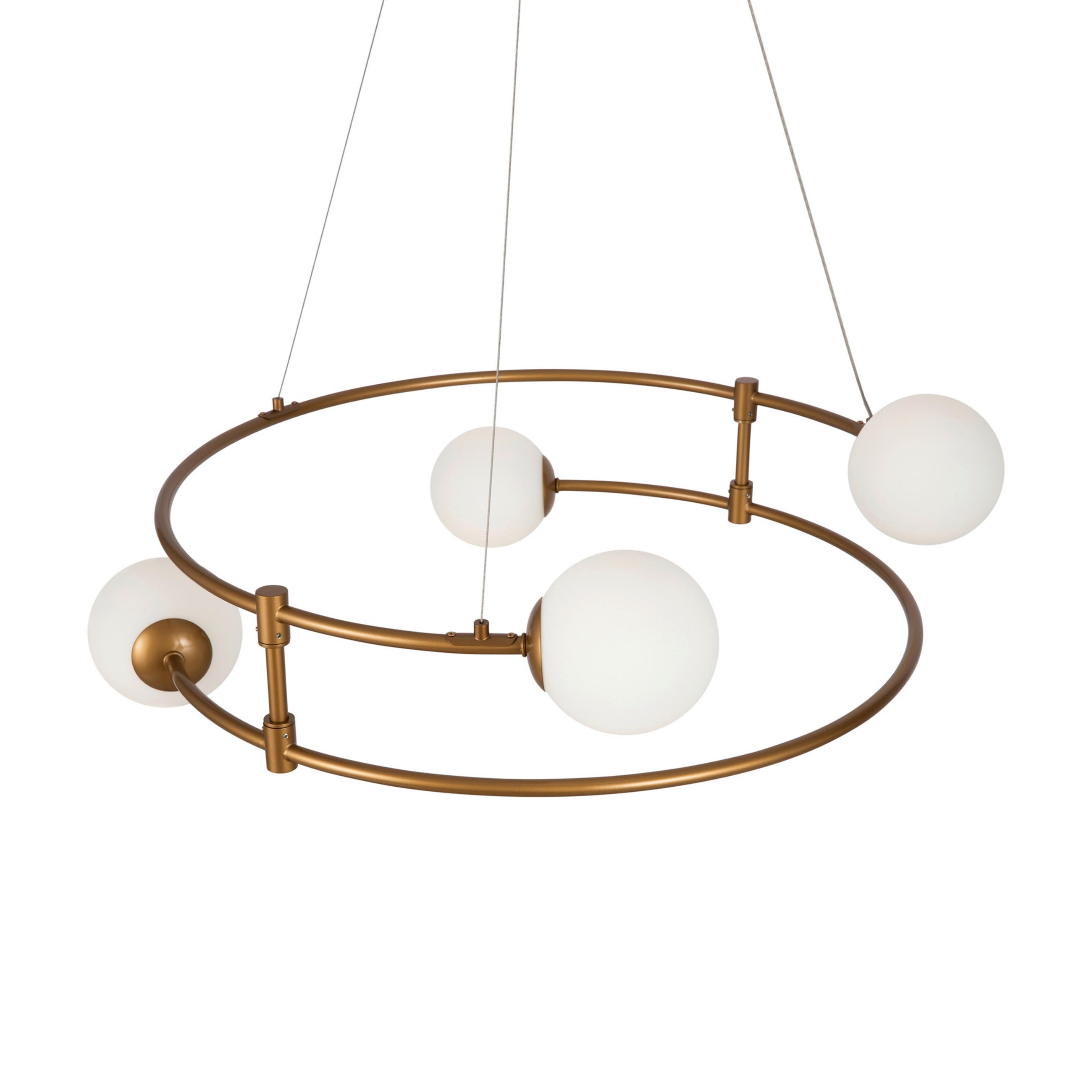 PENDELLEUCHTE 61/24,5/61 cm   - Goldfarben, Basics, Glas/Metall (61/24,5/61cm) - MAYTONI