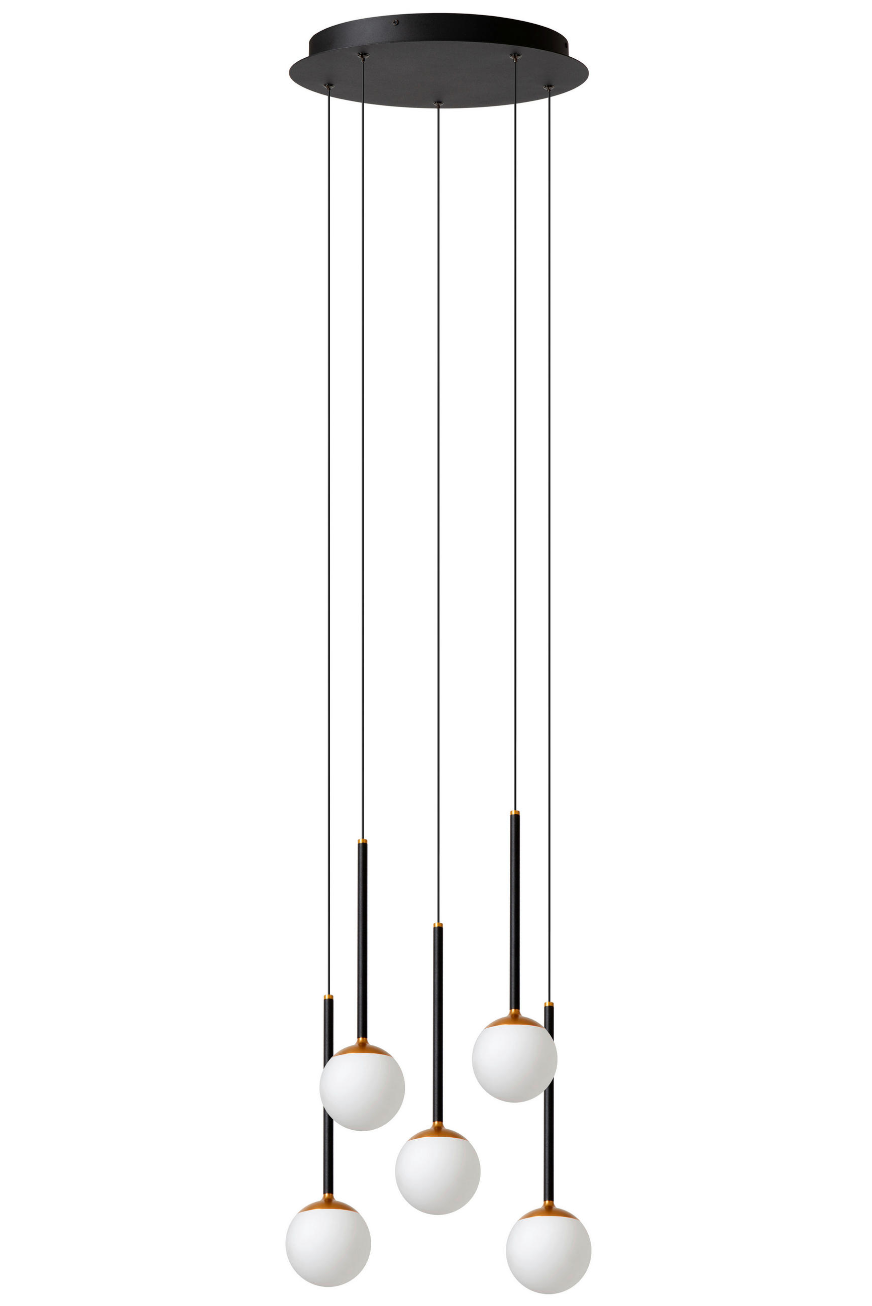 PENDELLEUCHTE CALINA 17/18/60 cm   - Schwarz, KONVENTIONELL, Kunststoff (17/18/60cm) - Lucide