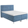 BOXBETT 140/200 cm  in Blau  - Chromfarben/Blau, Konventionell, Textil/Metall (140/200cm) - Carryhome