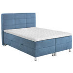 BOXBETT 140/200 cm  in Blau  - Chromfarben/Blau, KONVENTIONELL, Textil/Metall (140/200cm) - Carryhome